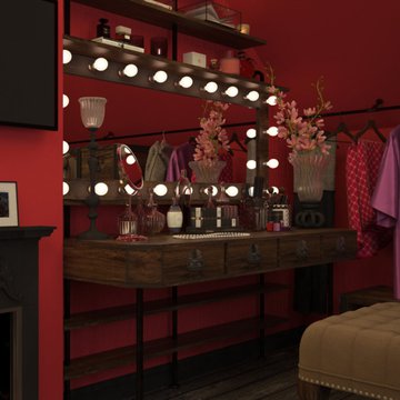 Red Bedroom in London, UK